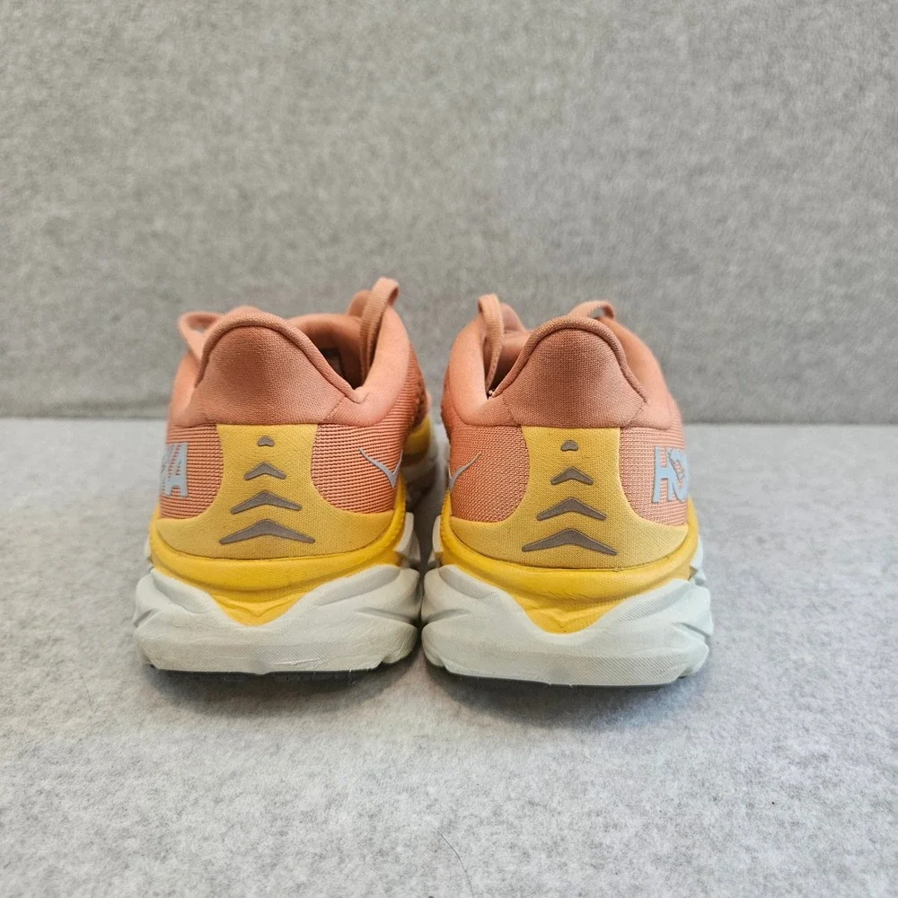 HOKA ONE ONE CLIFTON 8 | Womens Running Shoes 6.5 Orange Yellow neon athleisure